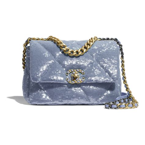 chanel blue sequin bag|Chanel evening bag.